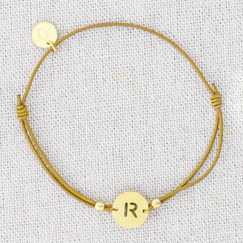 Sonata – wholesale Charm/dangle bracelet – Elastic Bracelet Steel Initial Letter R9
