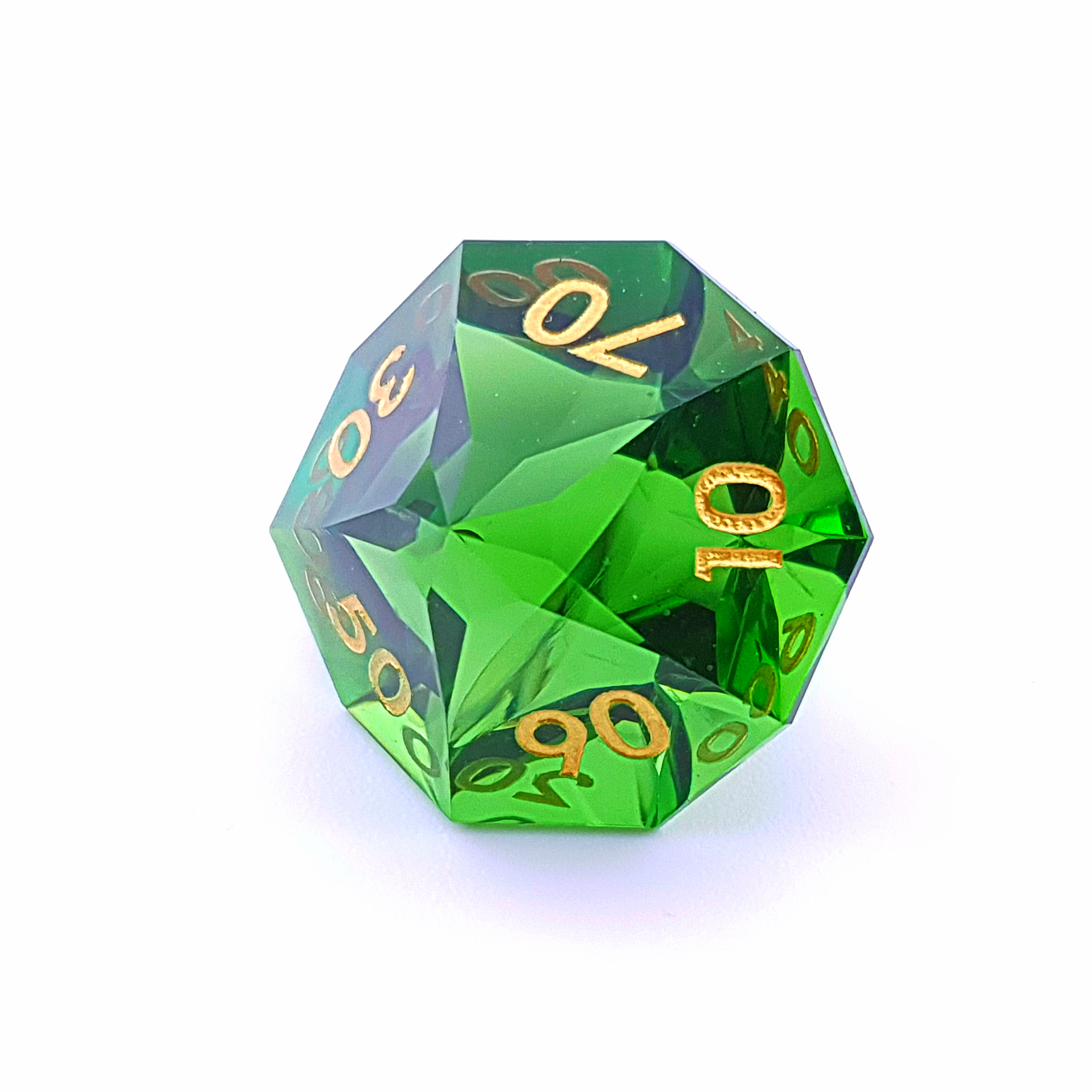 Tabletop Dominion Limited - Wholesale Dice - Verdant Prism | Diamond Cut Sharp Edge Resin | 7 Piece Dice Set1