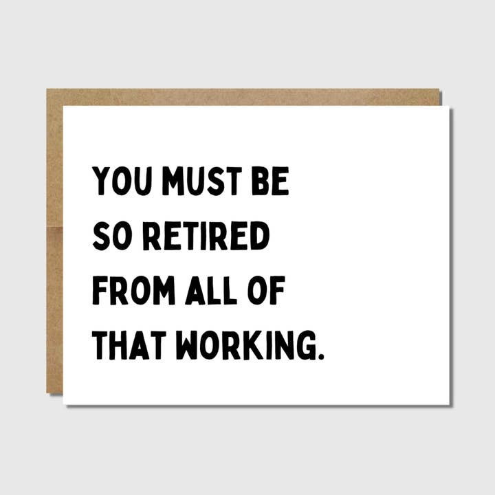 Pensionskort | Så pensioneret fra alt det arbejde for engroshandel hos Raisin Spirits