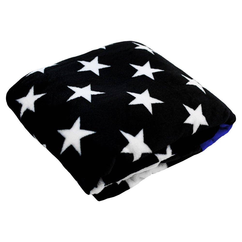 Flags Importer - Wholesale Throw Blanket - Thin Blue Line Soft Plush 50x60in Blanket2