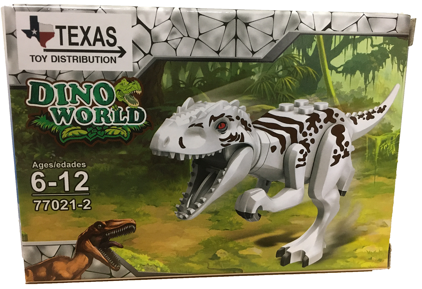 Texas Toy Distribution – Großhandel Baukasten – Kinder – Dinosaurier-Ziegelstein-Display-Set1