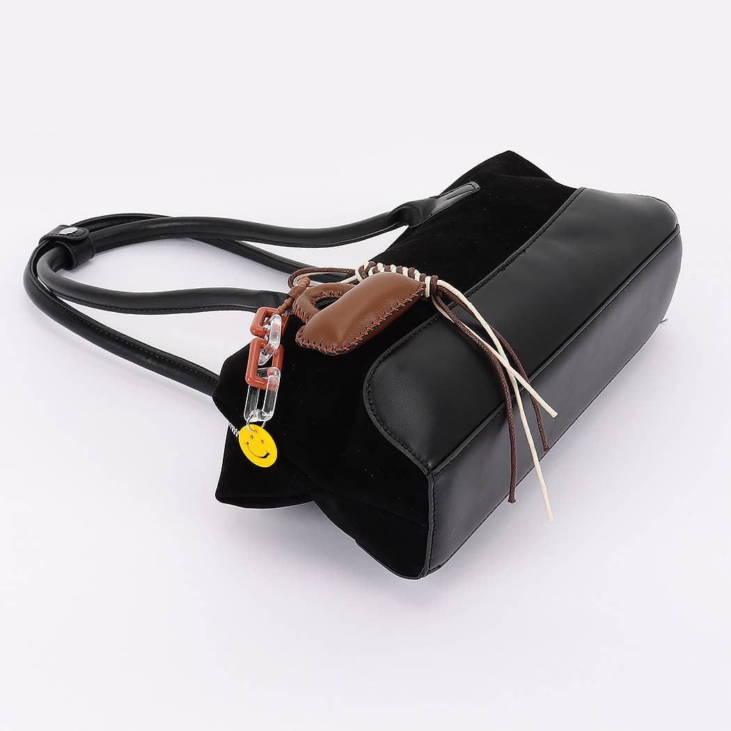 3AM BY H&D ACCESSORIES – Mala com alça superior – Mulher por atacado – Mala Boston de Camurça e Pele Vegan3