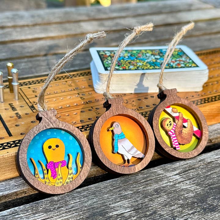 20 Leagues - Vendita all'ingrosso Decorazione - Ornamento a forma di animaletto con sciarpa - Piccione1