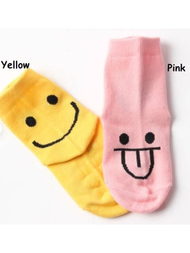 Comfortarians - Wholesale Socks - Kids & Baby - Happy Face Colorful Baby Toddler Anti Slip Walking Socks