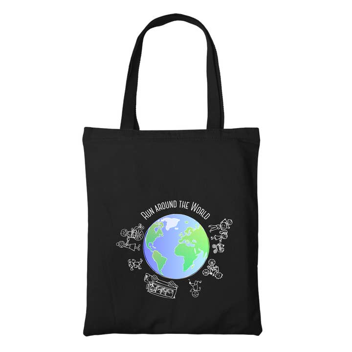 Run around the world - borsa a tracolla biologica per la vendita all'ingrosso da parte di Südtiroler Stiebele