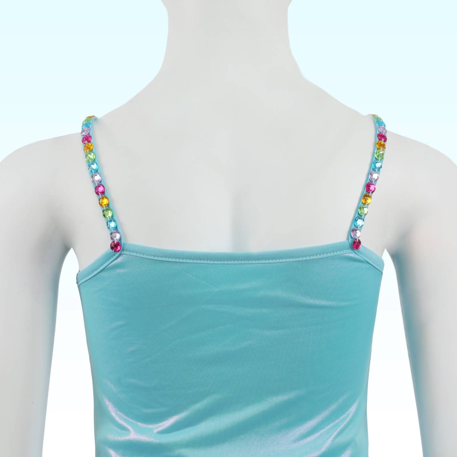 Ellie and Mila - Vente Ensemble haut et jupe – enfant - Ensemble jupe-short bleu métallisé12