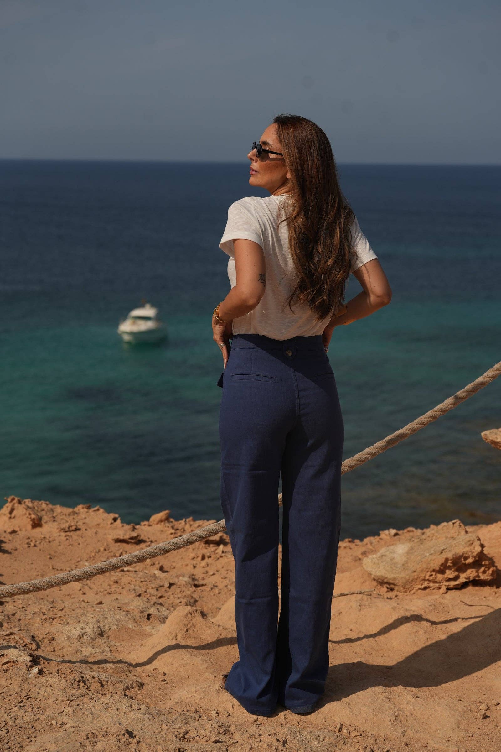 GUIMANOS - Wholesale Pants - Women's - Twill Trousers with Buttons1