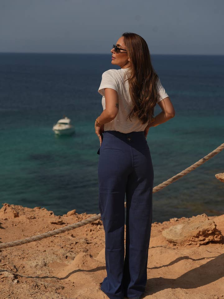 GUIMANOS - Wholesale Pants - Women's - Twill Trousers with Buttons1