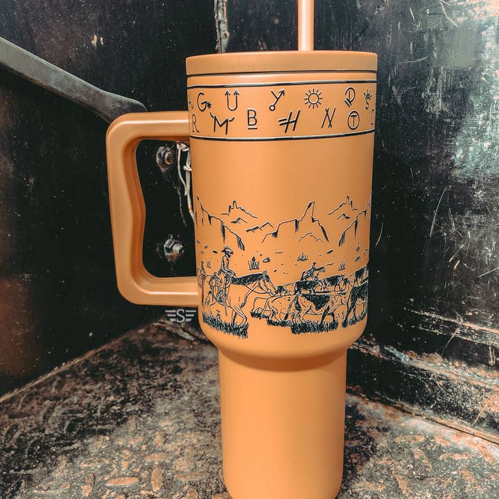 Flying S Company - Wholesale Insulated Mug/Tumbler - Cattle Drive 40oz Cup