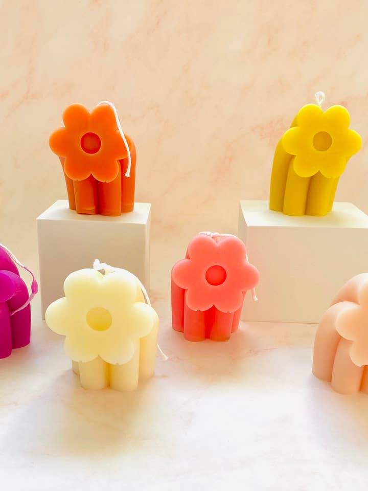 Shooting Flower Beeswax Candle for wholesale by Maple + Love