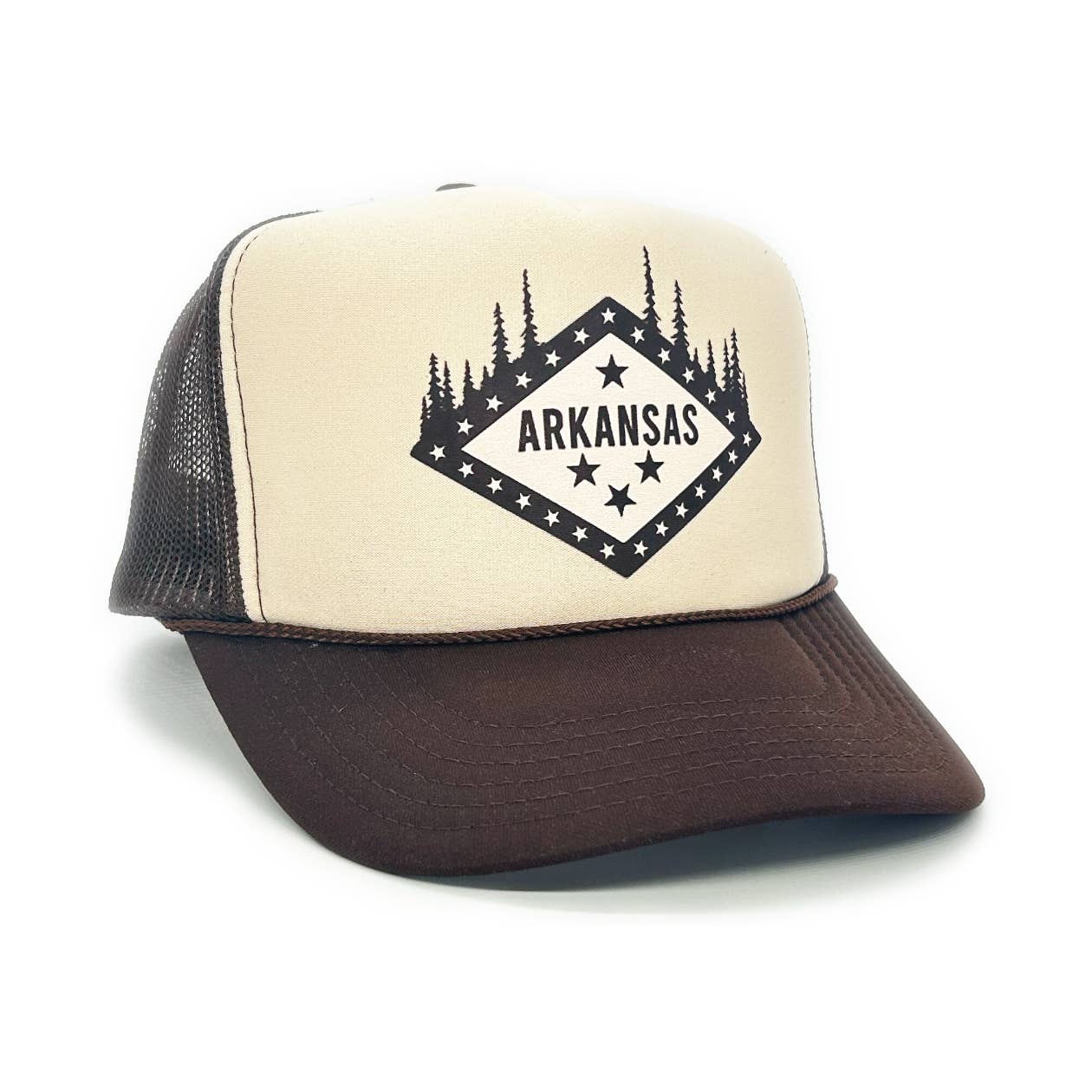 nativ - Wholesale Trucker Hat - Unisex - FLAG~ KHAKI/BROWN