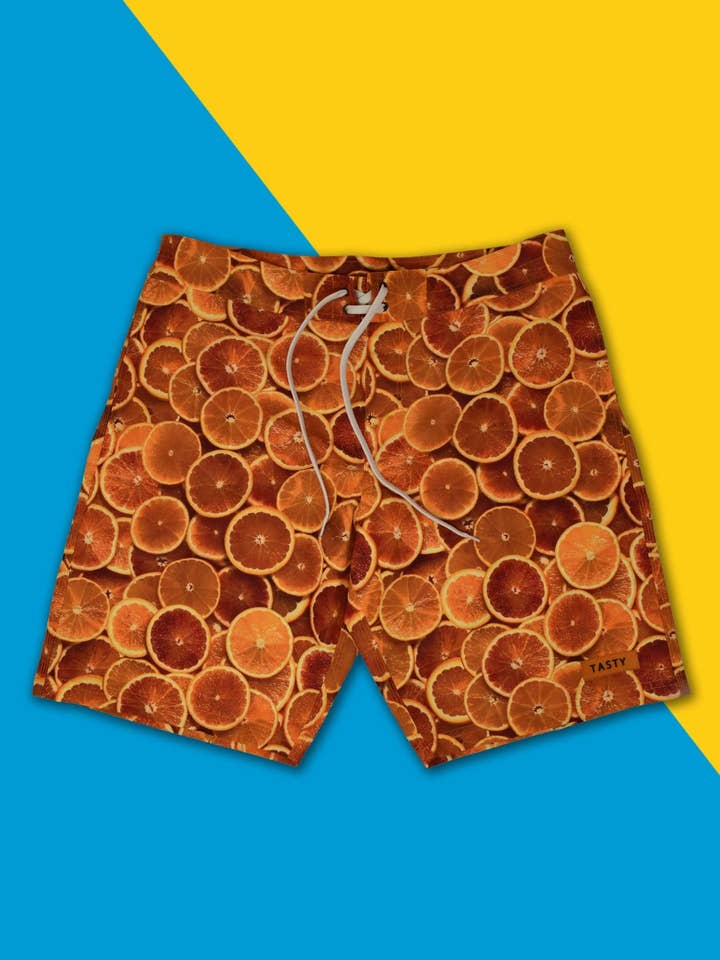 ORANJE POWER VOOR HEREN voor wholesale door TASTY beachwear&beyond