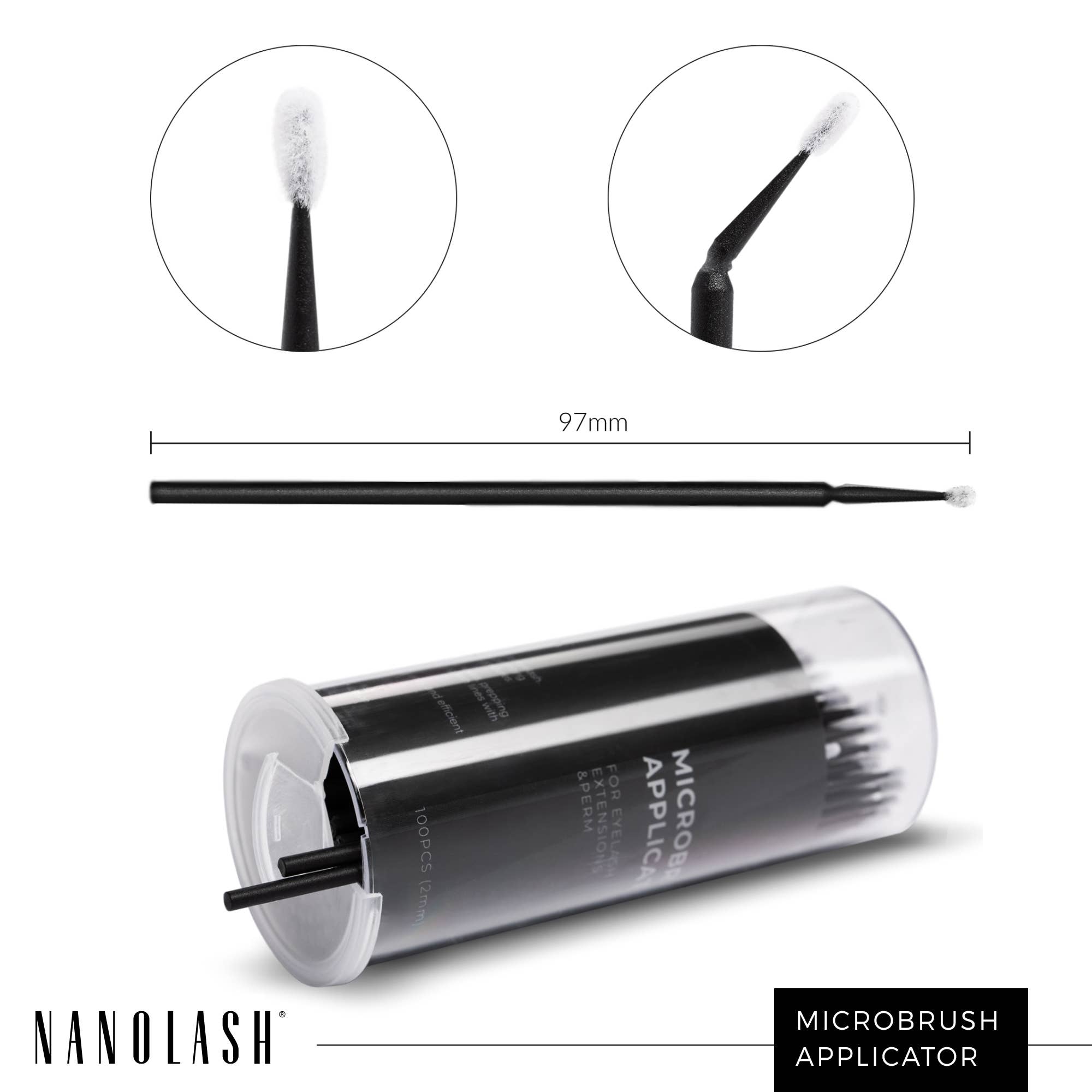 Everett Cosmetics - Wholesale Eye Makeup Brush - Nanolash Microbrush Applicators6