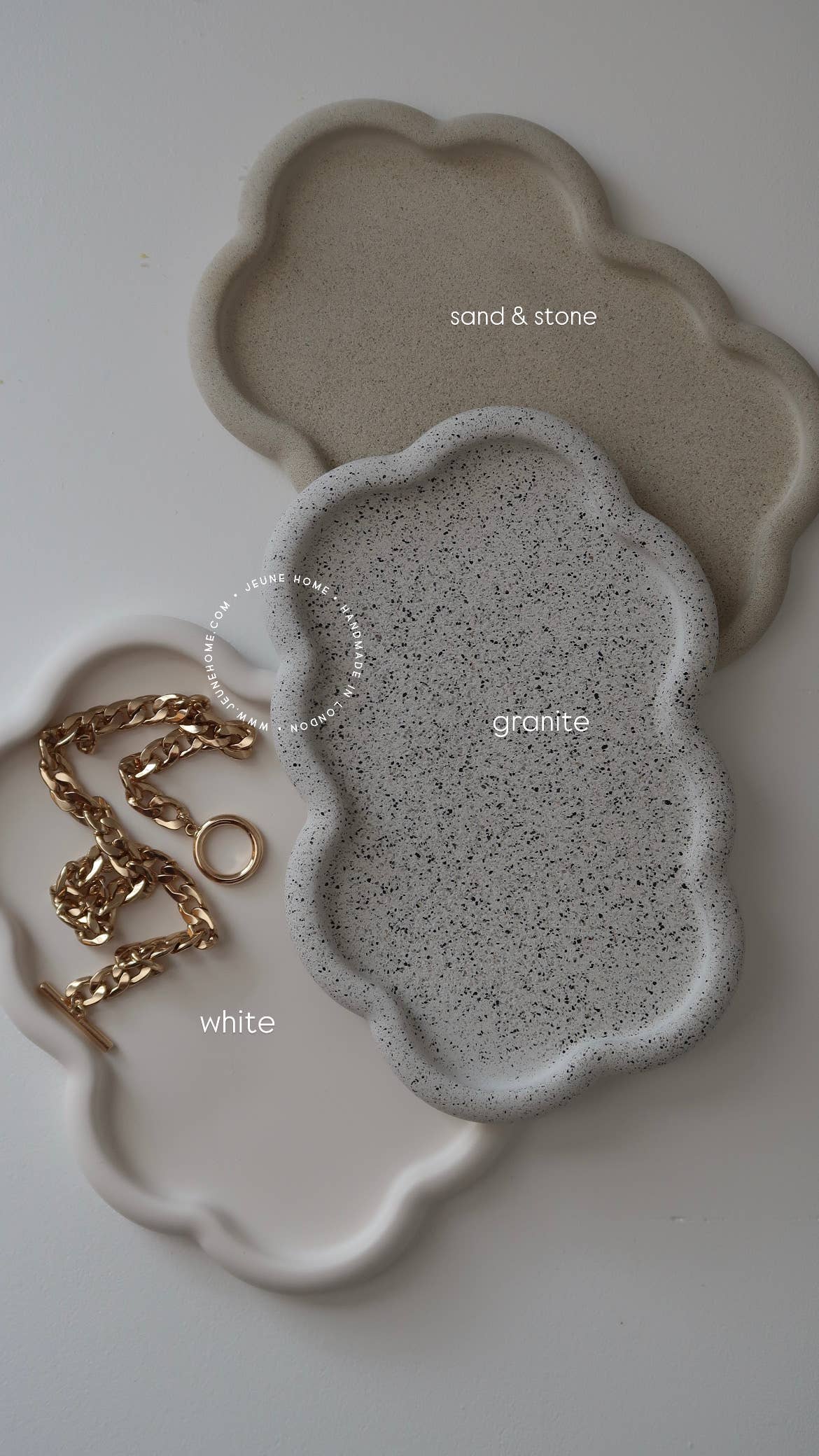 Jeune Home - Wholesale Decorative Tray - Nami - oblong wavy tray | Wavy tray | cloud tray 1