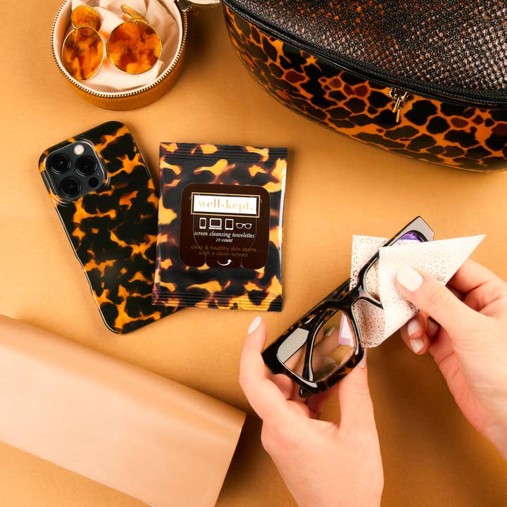 Well-Kept, Screen Wipes - Wholesale Hand Sanitizer - TORTOISESHELL SCREEN & LENS WIPES2