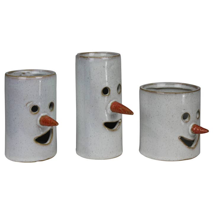 HomArt - Wholesale Candle holder - Snowman Tealights, Ceramic, Set/31