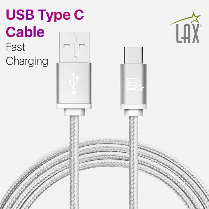 LAX Gadgets - Wholesale Charging Cable - LAX Gadgets USB C Cable - Nylon Braided USB-C Retail Pack4