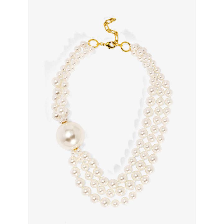 PRL Collar Necklace with Oversized Pearl for wholesale on Faire