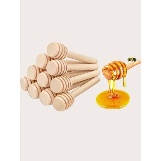 verona home and gift - Wholesale Honey Dipper - 10Pcs Honey Dipper Sticks - Wooden Honey Dipper, mini 3 Inch