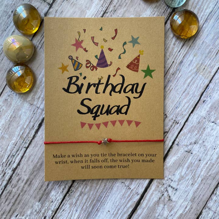Lillydesigncrafts - Wholesale Charm/Dangle Bracelet - Birthday Squad, Birthday wish bracelet