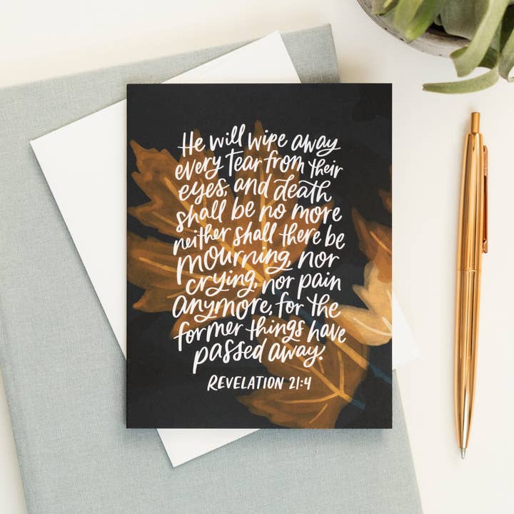 Revelation 21:4 Greeting Card for wholesale by Lauren Ibach