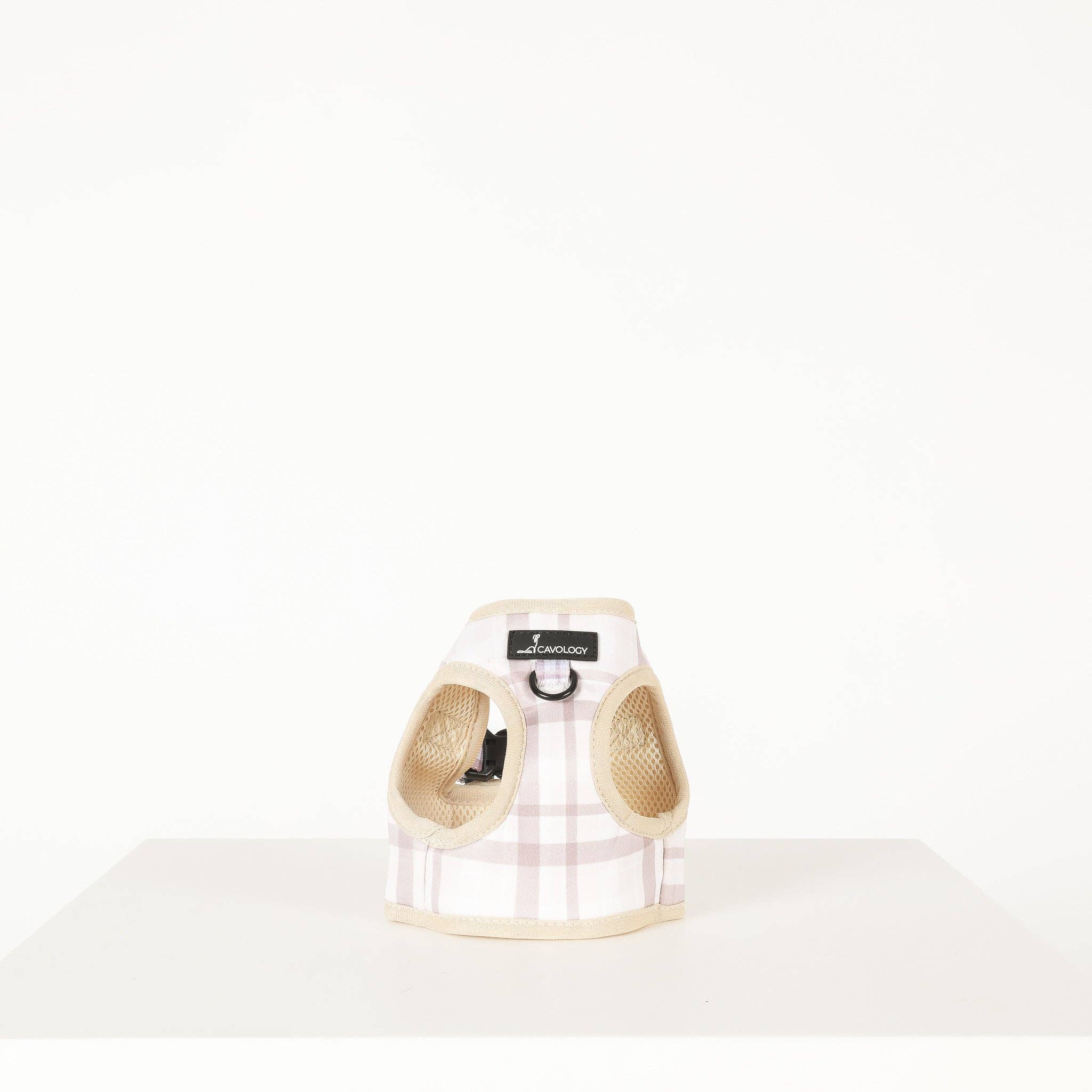 Cavology - Vente Harnais – chien - Harnais gilet à enfiler pour chien, carreaux crème beige London Fog0