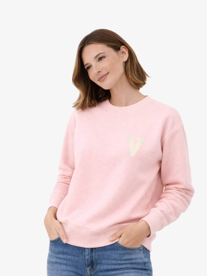 UNISEX SOFT PINK SWEATSHIRT | INITIAL for wholesale by Anitials