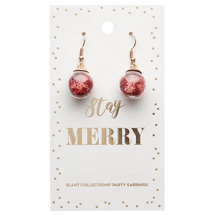 Party Earrings - Stay Merry for wholesale by Slant Collections by Creative Brands