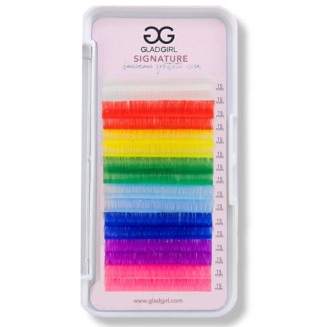 GladGirl - Wholesale False/Fake Eyelashes - Signature Mink Mixed Length Techno-Color Lashes - D Curl3