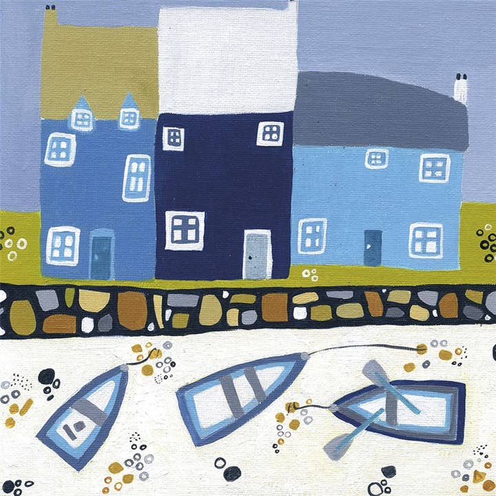 Carte de vœux Trois petits bateaux pour la vente par Natural Partners Limited