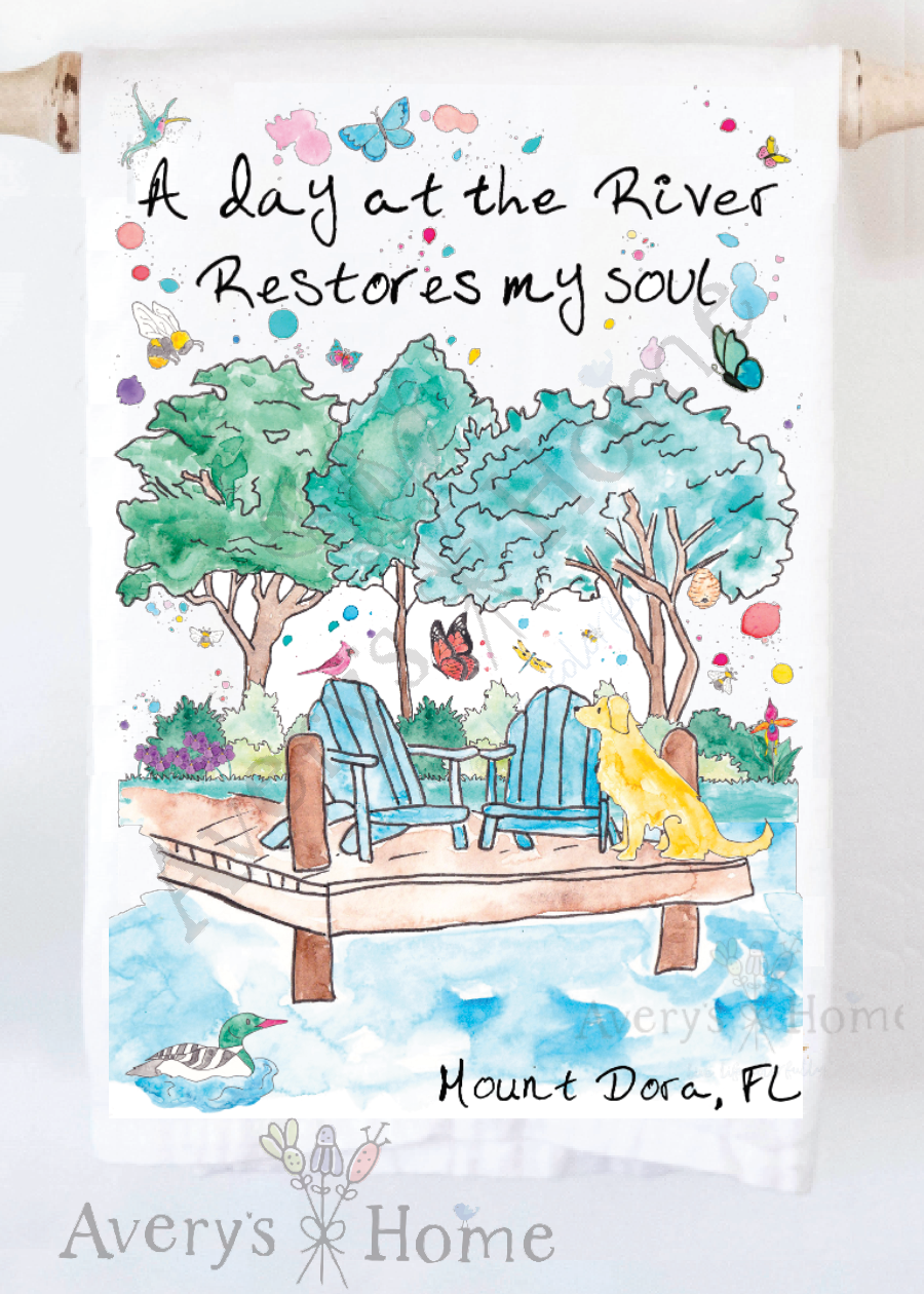 Avery's Home - Wholesale Tea Towel - A Day at the Lake or River Customizable Tea Towel28