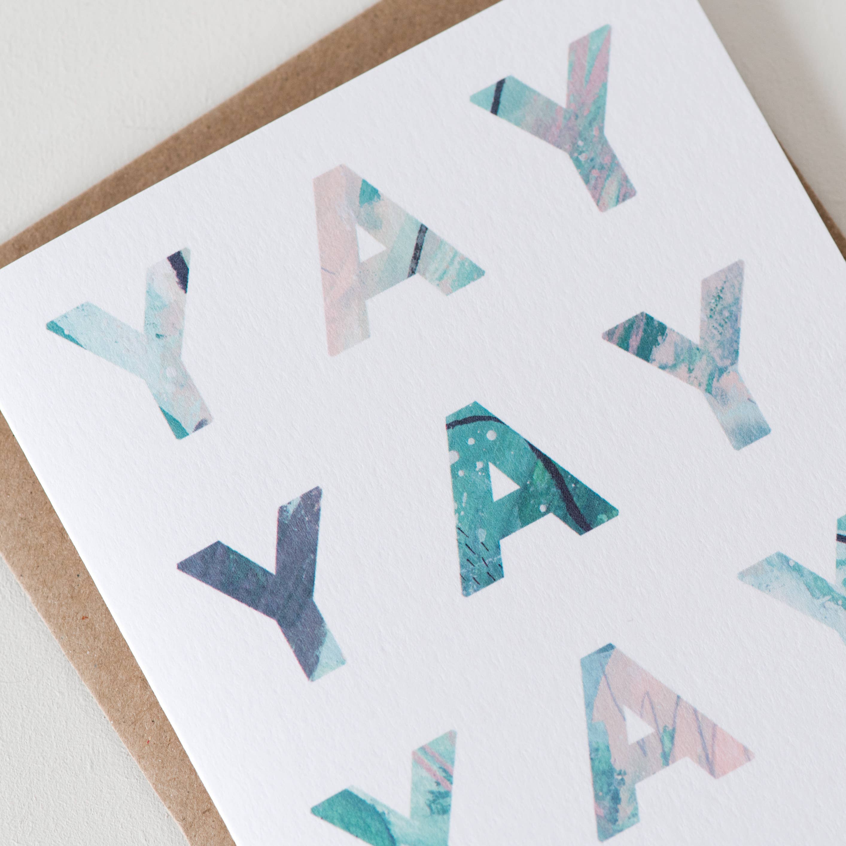 Joy Jen Studio - Wholesale Everyday Greeting Card - Yay Green Peach Celebration Card2