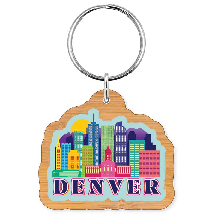 Morris Magnets - Wholesale Keychain - Unisex - Keychain - Denver CO Retro Skyline