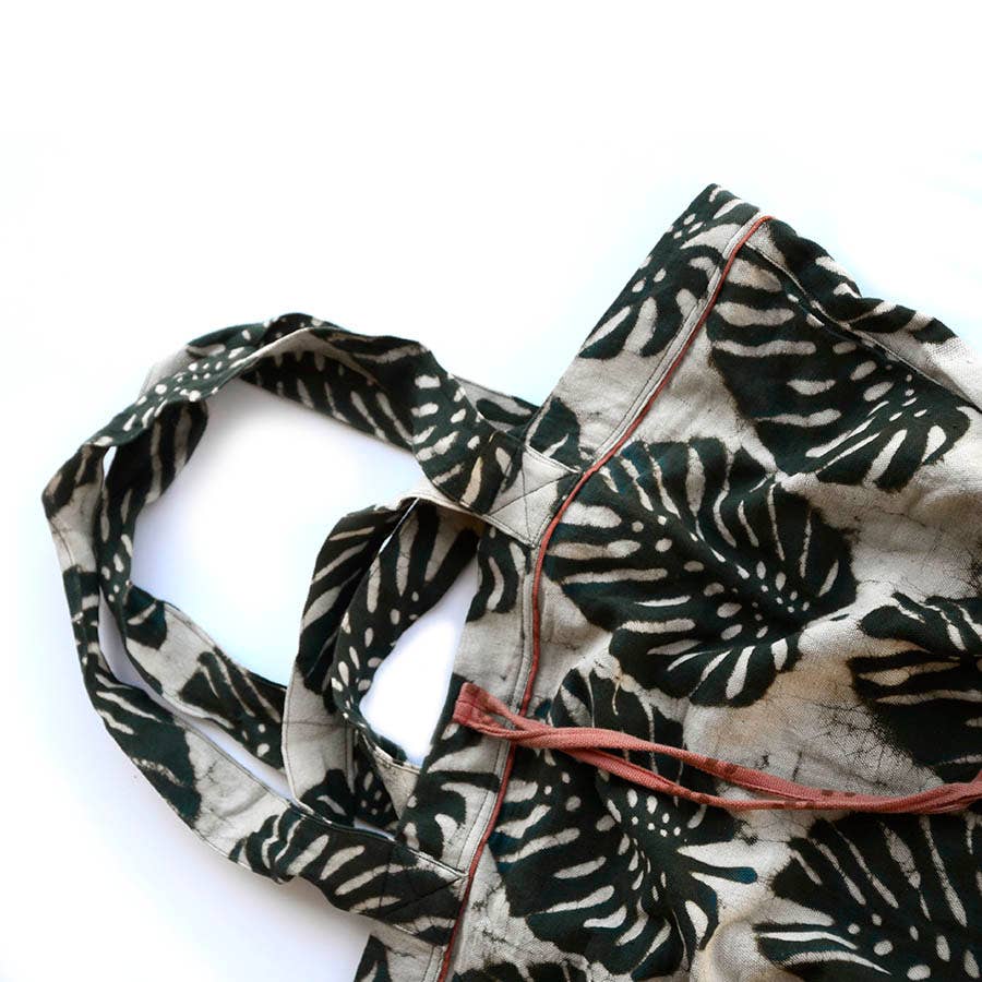 Ichcha – wholesale Grocery/shopping bag – Large Organic Cotton Blockprinted Bag - Jungle 2.01