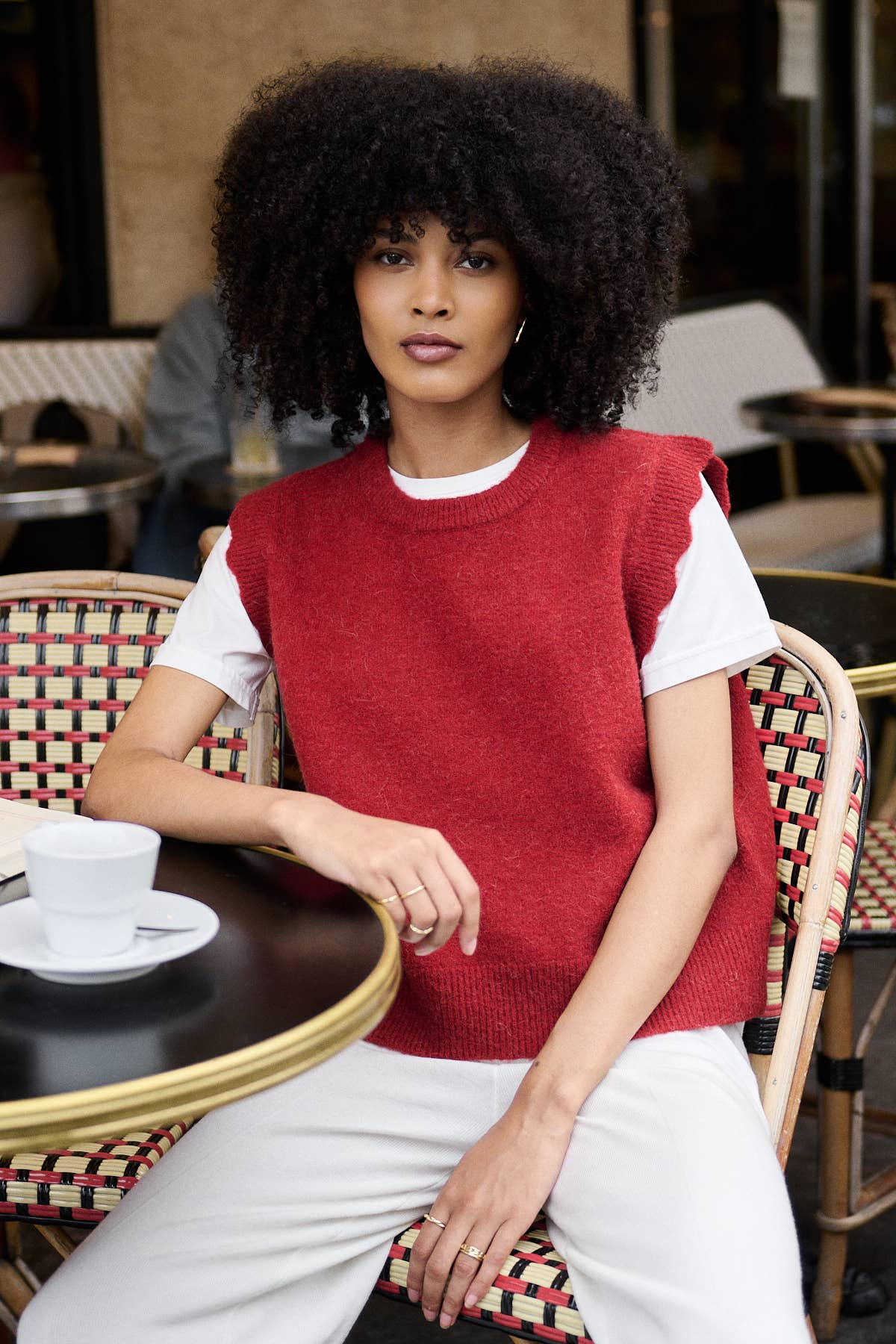 Nathael Paris – Engroshandel Pullover - Dame – Ærmeløs trøje i alpaka og uld0