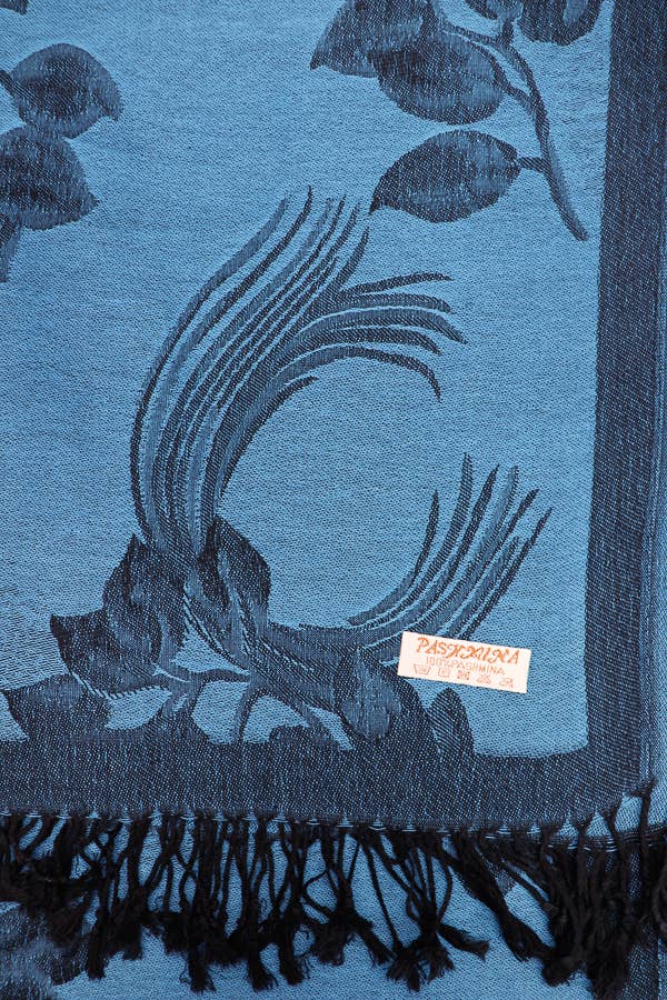 Cap Zone - Wholesale Scarf - Women's - Rose Floral Faux Silk Pashmina Wrap Scarf9