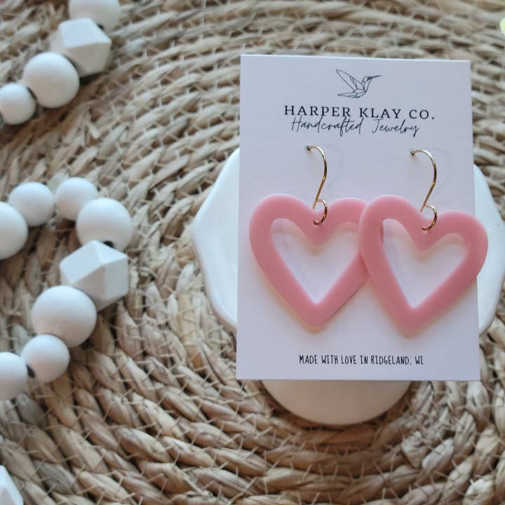 The Heart Set- Acrylic Earrings for wholesale by Harper Klay Co