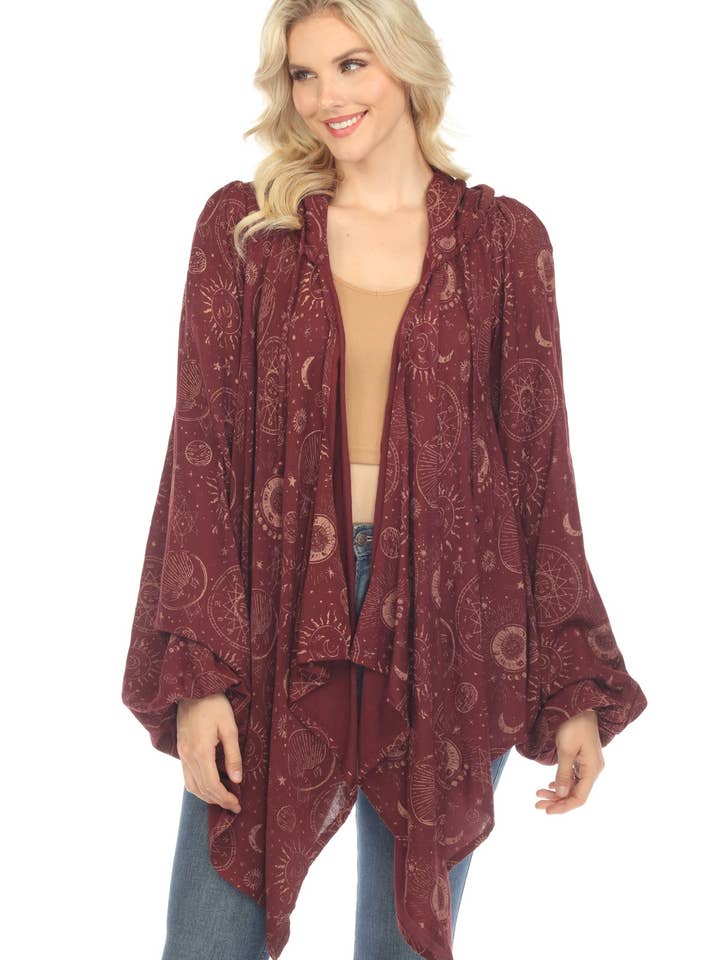 Cardigan Flowy Hoodie Watherfall pour la vente par Lakhays Collection Inc.