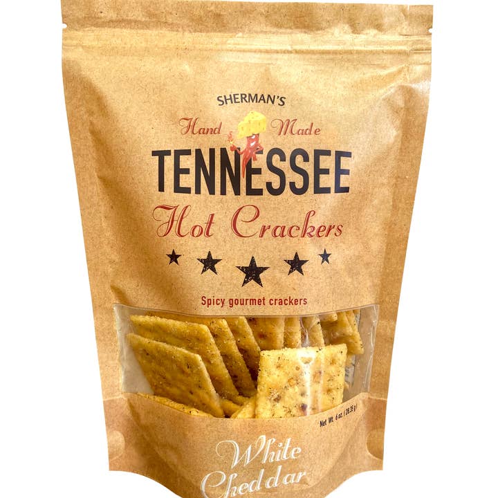 Sherman's Tennessee Hot Crackers - Wholesale Crackers - Sherman's Tennessee Hot Crackers, White Cheddar Flavor 30 CT