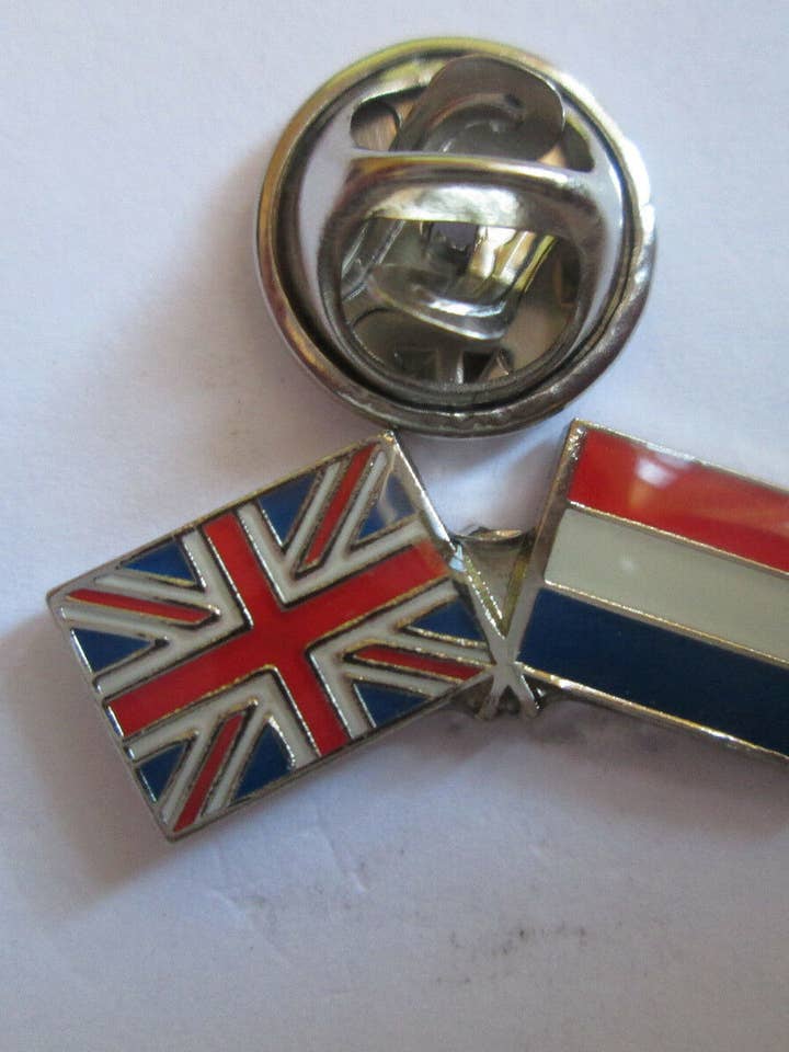 Malaysia & Uk Friendship Enamel Metal Lapel Pin for wholesale by jungle brands ltd