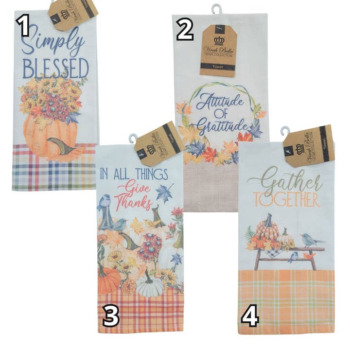 Duke Imports - Wholesale Tea Towel - "Pumpkin Spice" Autumn-Themed Kitchen Towels5