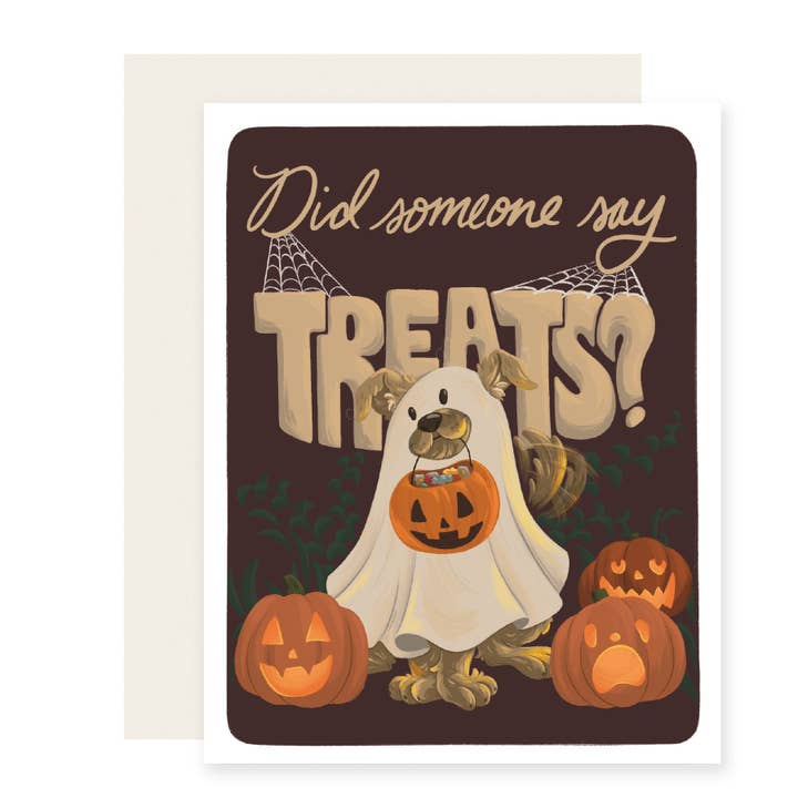 Did Someone Say Treats | Simpatico biglietto di Halloween per la vendita all'ingrosso da parte di Slightly Stationery