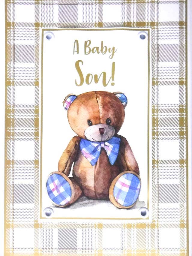 Rosedale Gold Baby Greeting Cards - Son (3pk) 11959 for wholesale by A-Line Greetings
