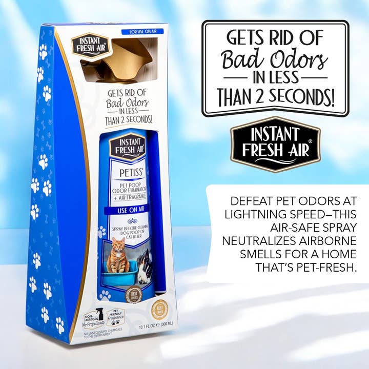 Instant Fresh Air - Wholesale Pet Deodorizing Spray - Petiss 10.1 Oz., Pet Poop Odor Eliminator + Air Fragrance.1
