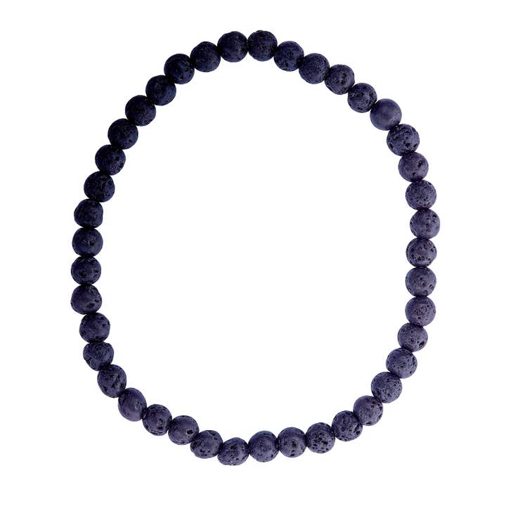 Earths Elements Wholesale - Wholesale Jewelry Set - Crystal Bracelet - 4mm Lava, pack of 5