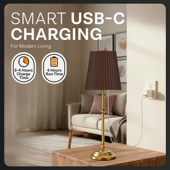 Lámpara de mesa LED recargable con control táctil Bell + Howell para venta al por mayor de Gotham Steel/Granitestone