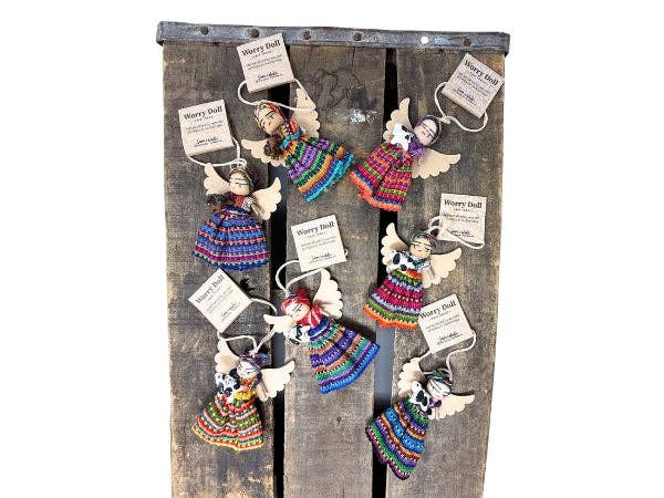 Sam & Nala | intentional style for pets & their people - Vente Objets de décoration - Poupée d'Inquiétude Ange + Chien – Ornement Tissé à la Main & Souvenir4