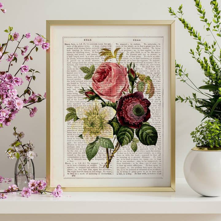 Floral Bouquet of Anemones and Roses for wholesale by PRRINT!