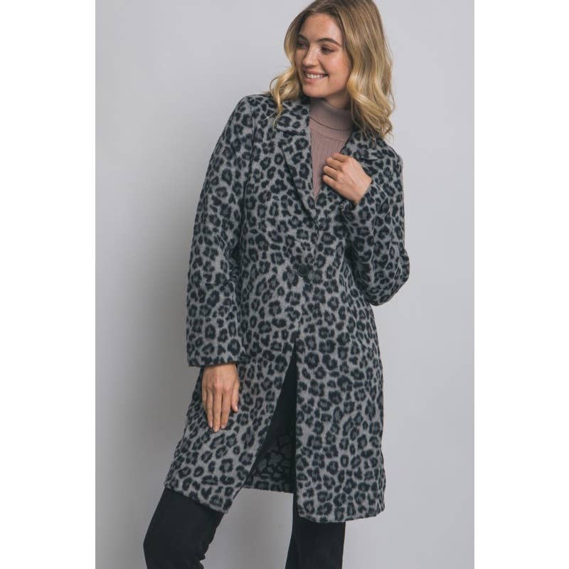 IVE - Wholesale Coat - Women's - Single Button Leopard Print Coat1
