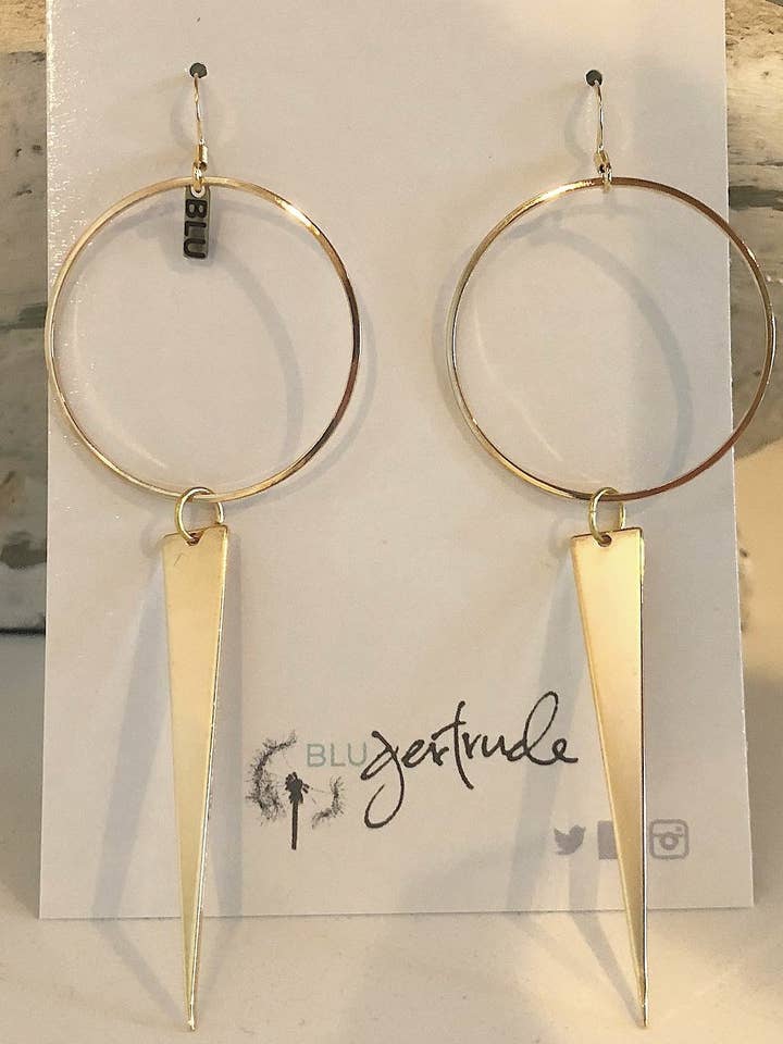 Spike Earrings - Large for wholesale by Blu Gertrude